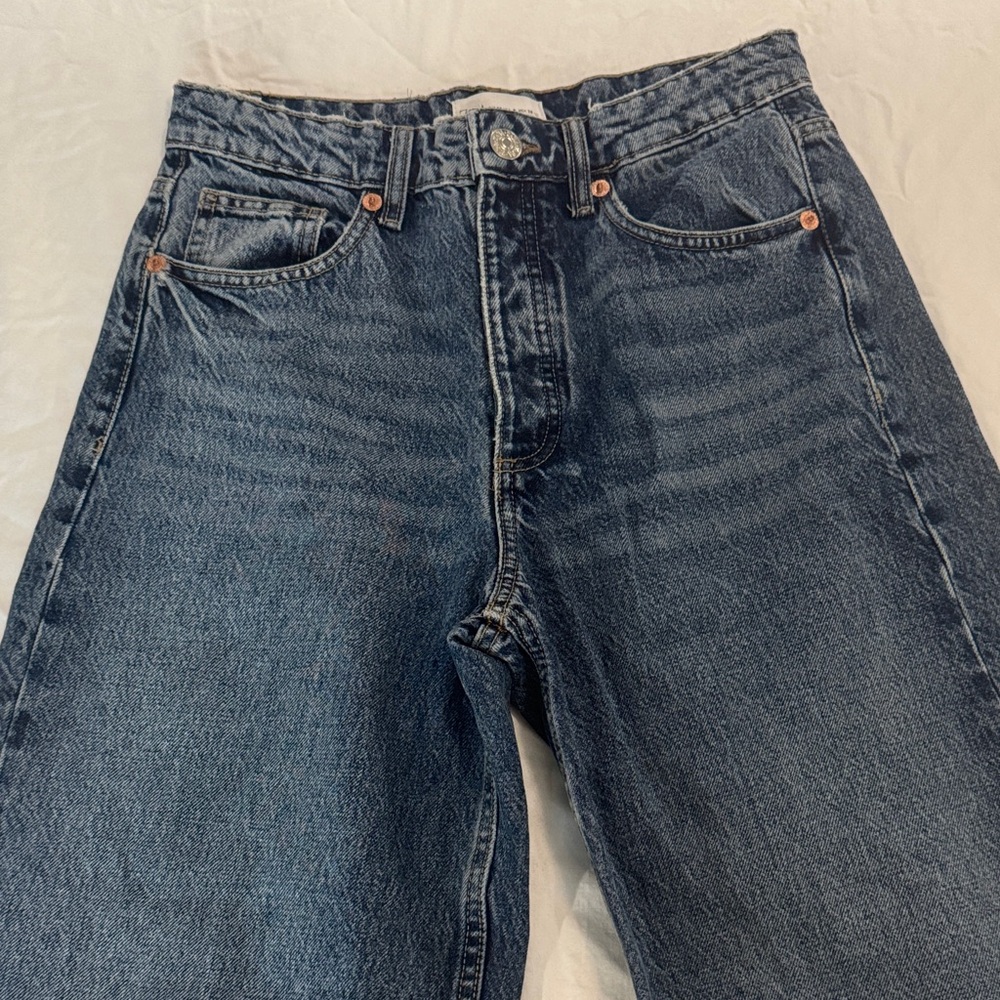Zara Dark Blue Flare Jeans